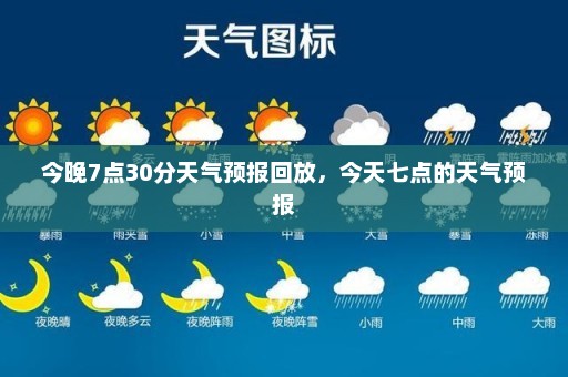 今晚7点30分天气预报回放，今天七点的天气预报