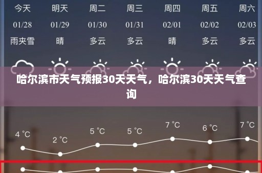 哈尔滨市天气预报30天天气，哈尔滨30天天气查询