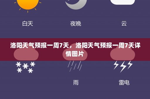 洛阳天气预报一周7天	，洛阳天气预报一周7天详情图片